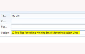 10 Top Tips for writing winning Email Marketing Subject Lines